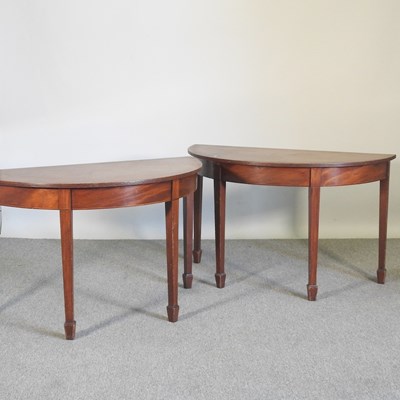 Lot 509 - A pair of 19th century mahogany half round...