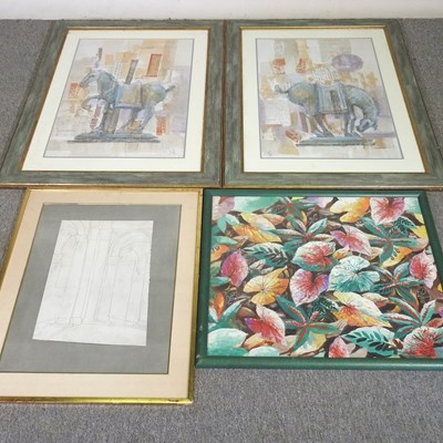 Lot 568 - Ben Nicholson, Urbino, print, 62 x 48cm,...