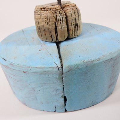 Lot 16 - Guy Taplin, b1939, Egret, painted driftwood...