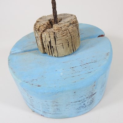 Lot 16 - Guy Taplin, b1939, Egret, painted driftwood...