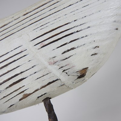Lot 16 - Guy Taplin, b1939, Egret, painted driftwood...