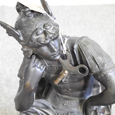 Lot 53 - A 19th century gilt spelter figural mantel...