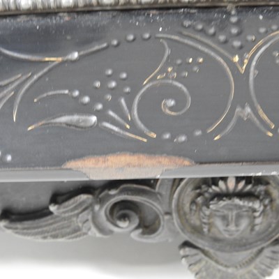 Lot 53 - A 19th century gilt spelter figural mantel...