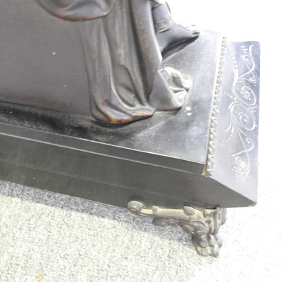 Lot 53 - A 19th century gilt spelter figural mantel...