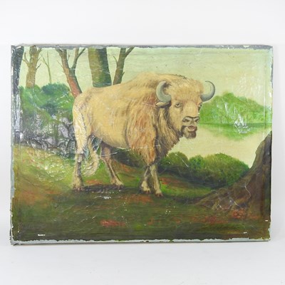 Lot 528 - William Owen, 19th century, a buffalo, signed...