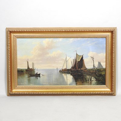 Lot 511 - Ralph Jones, 19th century, harbour scene,...