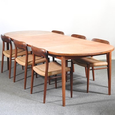 Lot 501 - A set of six 1960's Danish teak Model 75...