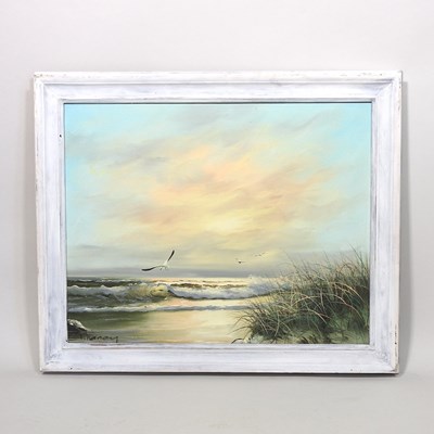 Lot 787 - Tihaney, 20th century, seascape, signed oil on...