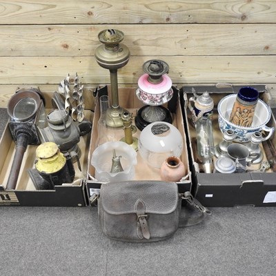 Lot 786 - A carriage lamp, together with various items...