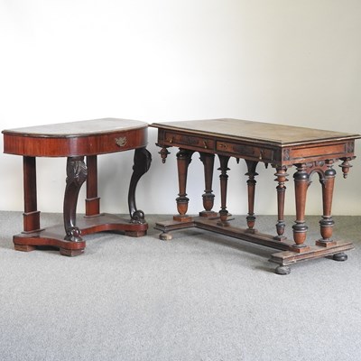Lot 757 - A 19th century library table, 109cm wide,...