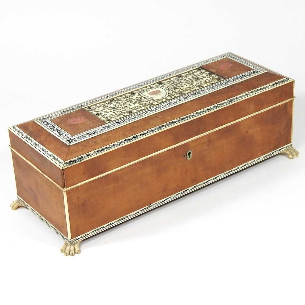 Lot 33 - A 19th century Indian vizagapatum sandalwood...