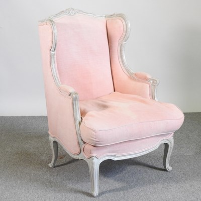 Lot 795 - A Louis XVI style white painted and pink...