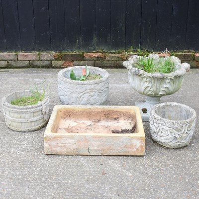 Lot 785 - A stoneware sink, 64cm wide, together with...