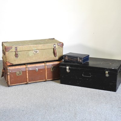 Lot 792 - A tin trunk and three others (4)