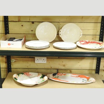 Lot 220 - Two Belleek porcelain plates