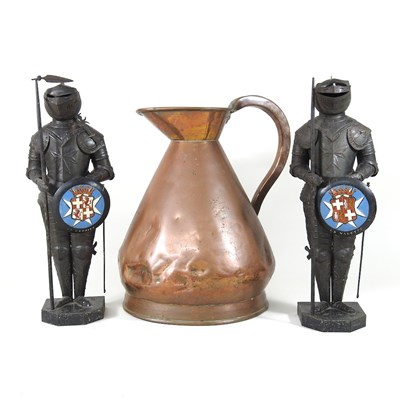 Lot 775 - A pair of Maltese models of suits of armour,...
