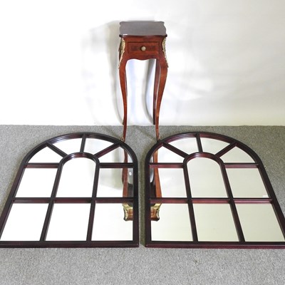 Lot 796 - A pair of arched wall mirrors, 104 x 73cm,...