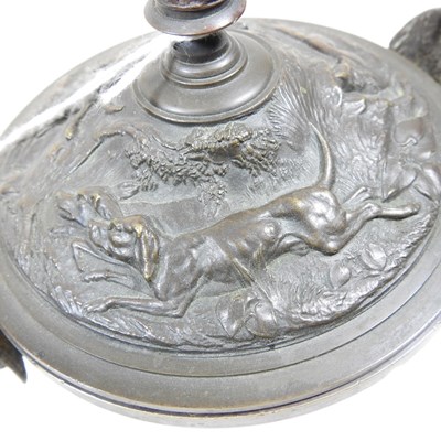 Lot 42 - A 19th century cast bronze cup and cover, of...