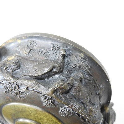 Lot 42 - A 19th century cast bronze cup and cover, of...