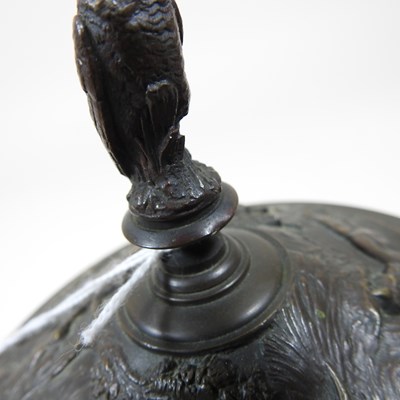 Lot 42 - A 19th century cast bronze cup and cover, of...