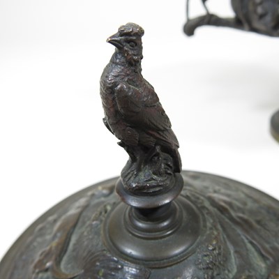 Lot 42 - A 19th century cast bronze cup and cover, of...