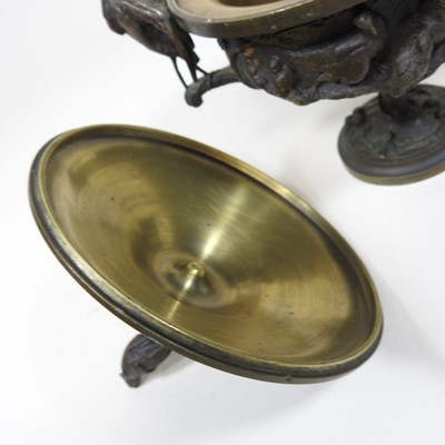 Lot 42 - A 19th century cast bronze cup and cover, of...