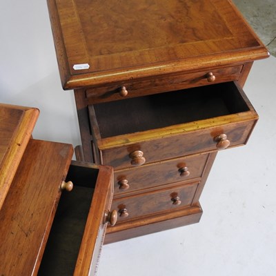 Lot 46 - A pair of hand made burr and featherbanded...