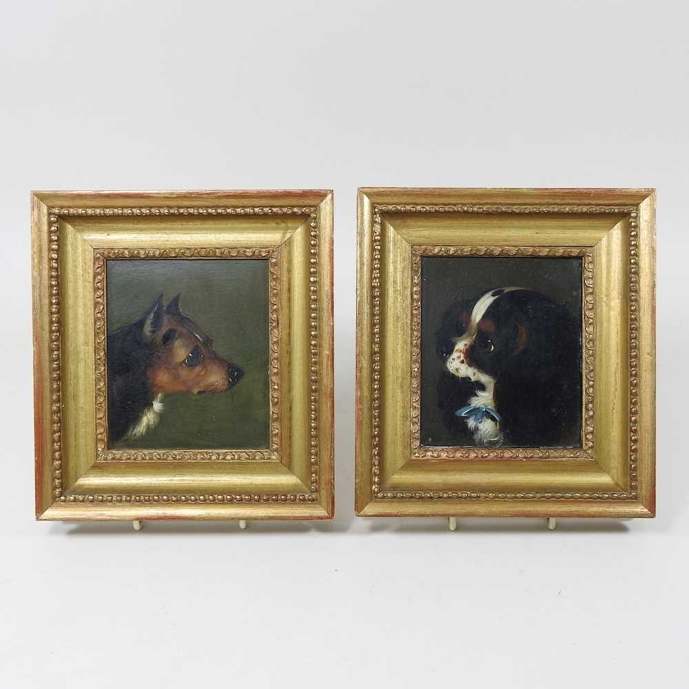 Lot 39 - English school, 19th century, head of a...