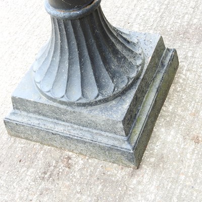 Lot 35 - A large black painted cast iron garden planter,...