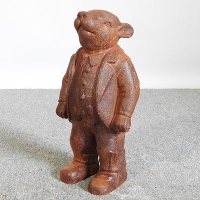 Lot 508 - A rusted metal garden model of Mr Badger, 44cm...