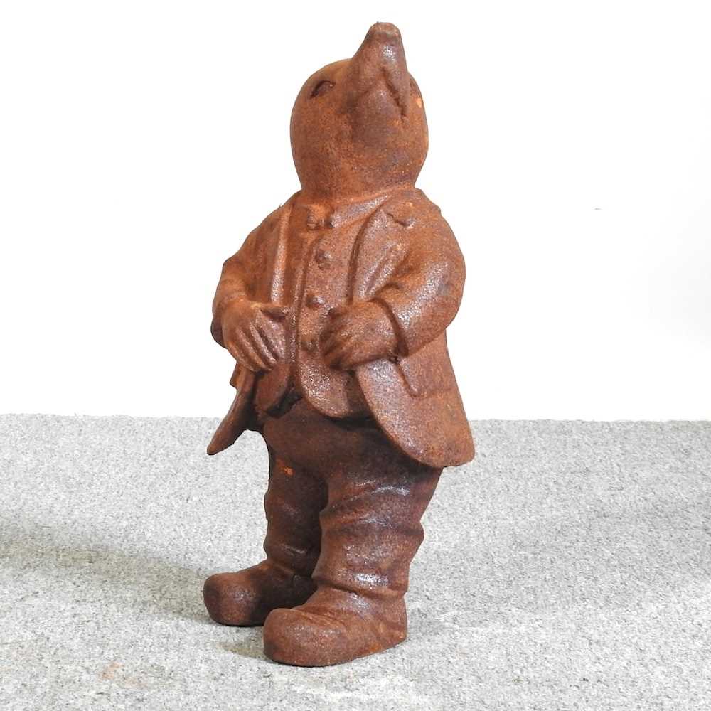 Lot 34 - A rusted metal garden model of Mr Mole, 45cm high