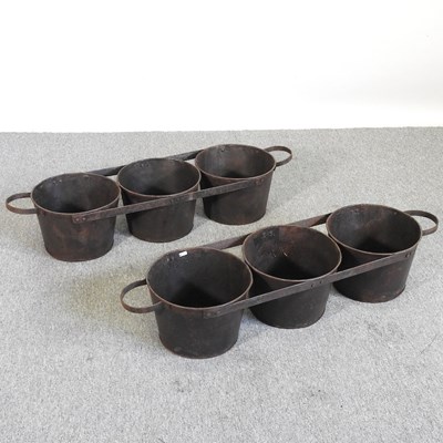 Lot 522 - A triple planter, together with another, 107cm...