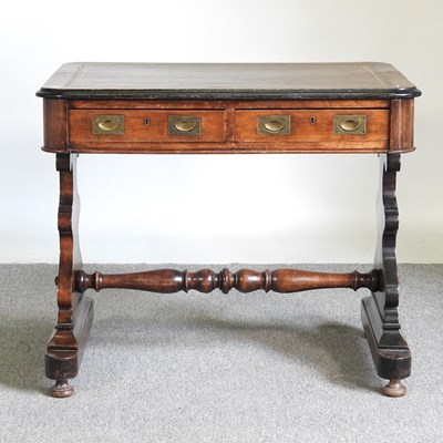 Lot 491 - A 19th century sofa table, with an inset top,...