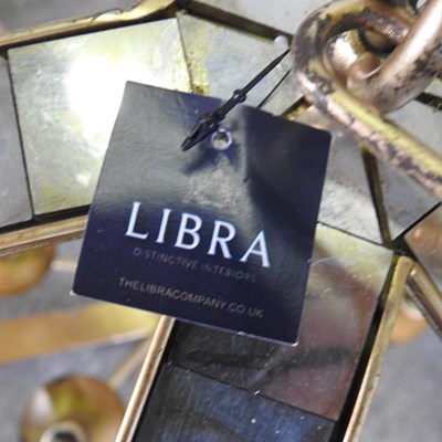 Lot 44 - A large pair of Libra mirrored gilt globe...