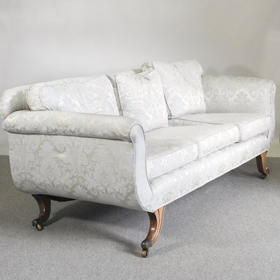 Lot 564 - A Regency and later pale blue damask...
