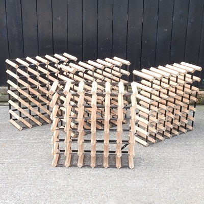 Lot 546 - A collection of four wooden and metal wine...