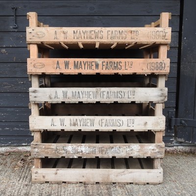 Lot 538 - Six wooden fruit trays (6)