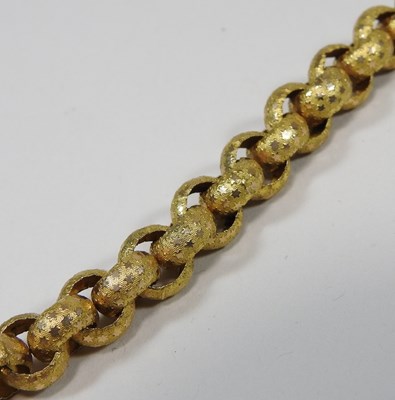 Lot 24 - A Georgian design heavy link long neckchain,...