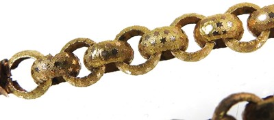 Lot 24 - A Georgian design heavy link long neckchain,...