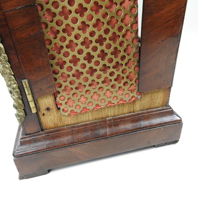 Lot 3 - A walnut cased bracket clock, the painted dial...