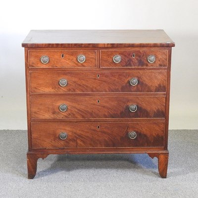 Lot 443 - A 19th century mahogany chest of drawers, on...