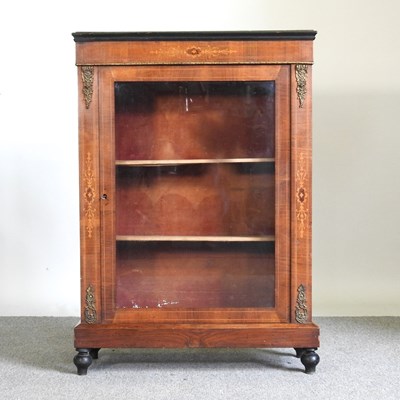Lot 329 - A Victorian walnut and inlaid pier cabinet, on...