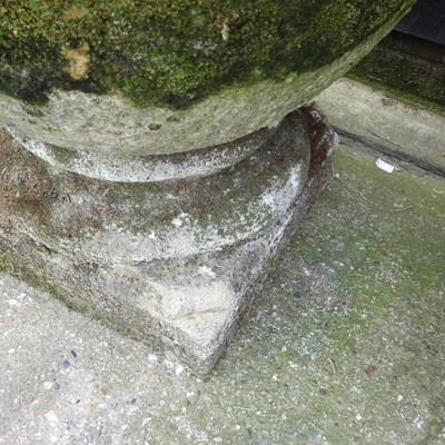 Lot 22 - A pair of large cast stone garden pots, each...