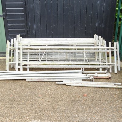 Lot 472 - A metal scaffold tower, in sections
