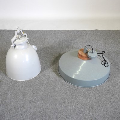 Lot 524 - A large painted metal ceiling light, 59cm...