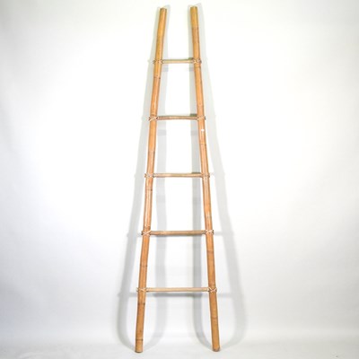 Lot 483 - A bamboo ladder, 236cm high