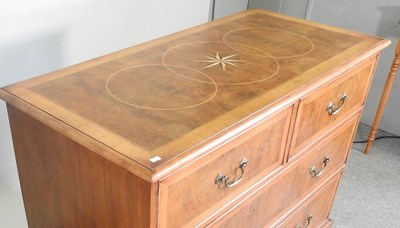 Lot 32 - A bespoke made walnut and inlaid chest, of...