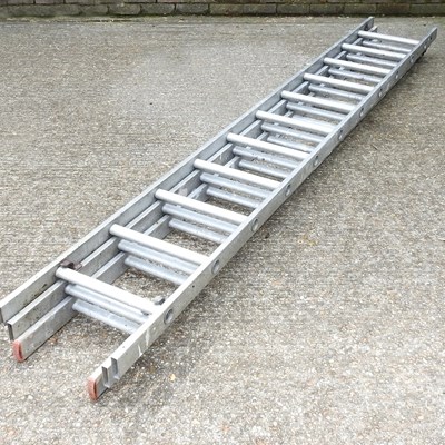 Lot 433 - An aluminium ladder, in three sections, each...