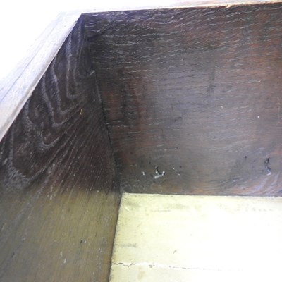 Lot 15 - A large late 17th century oak chest, in two...