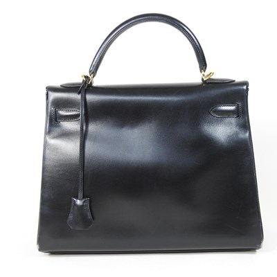 Lot 55 - An Hermes Kelly handbag, 2000, in black...